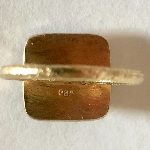 NWOT Gold Plated Sterling/Labradorite Ring Size 6 - Picture 4 of 4